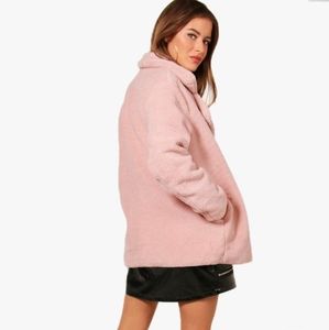 Pink Teddy/Sherpa Coat. Bubblegum pink. Fuzzy jacket. Fur coat. Sherpa cardigan